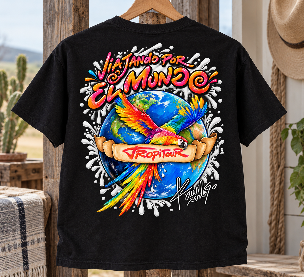 🌎 Viajando Por El Mundo – Graphic Tee 🦜