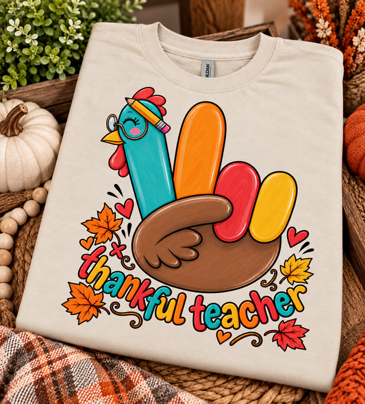 🍂 Thankful Teacher Tee 🦃✏️